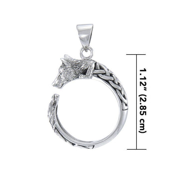 Sterling Silver Celtic Wolf Pendant TPD4851 - Jewelry